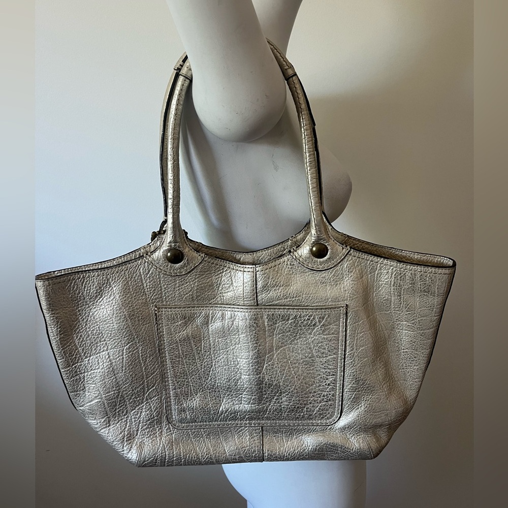 Coach Leather Metallic Bag
